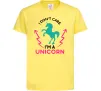 Детская футболка I`m unicorn Лимонный фото