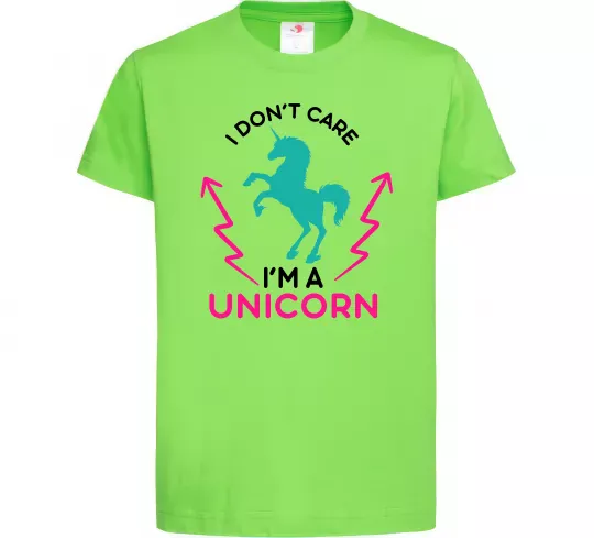 Детская футболка I`m unicorn Лаймовый фото