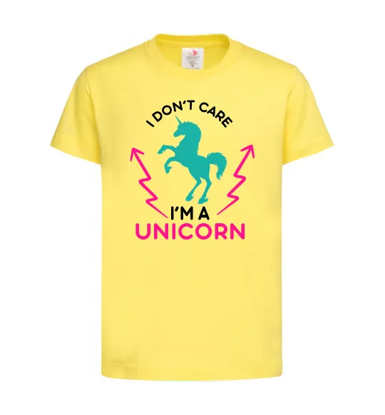 Дитяча футболка I`m unicorn Лимонний фото