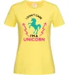 Женская футболка I`m unicorn Лимонный фото