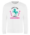 Свитшот I`m unicorn Белый фото