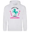 Мужская толстовка (худи) I`m unicorn Серый меланж фото