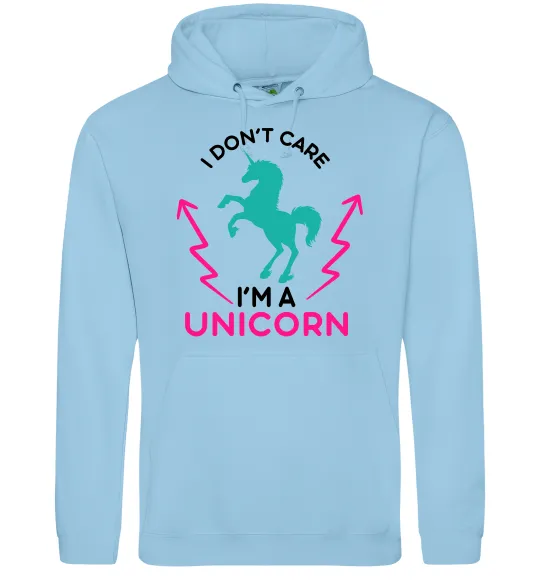 Жіноча толстовка (худі) I`m unicorn Блакитний фото
