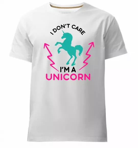 Мужская премиум футболка I`m unicorn Белый фото