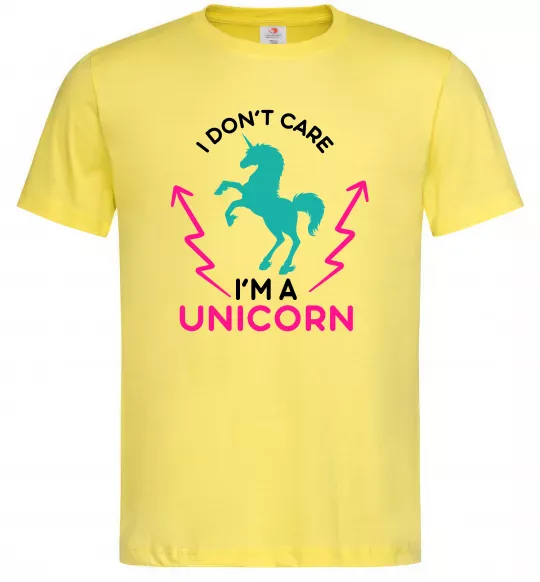 Чоловіча футболка I`m unicorn Лимонний фото