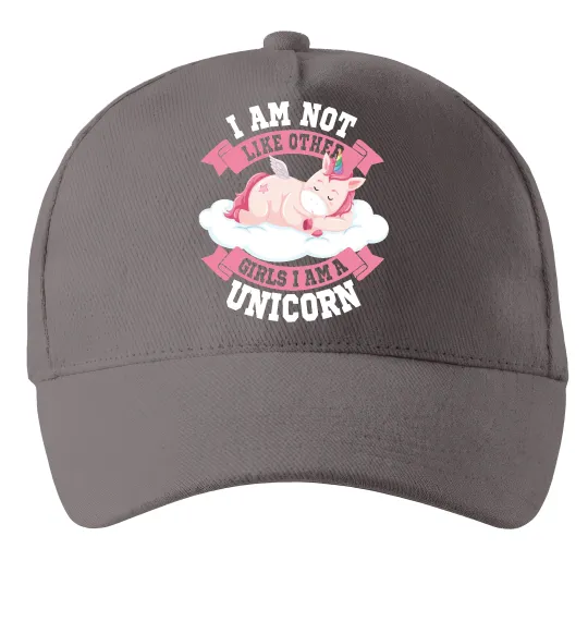 Кепка I am not like other girls Сірий фото