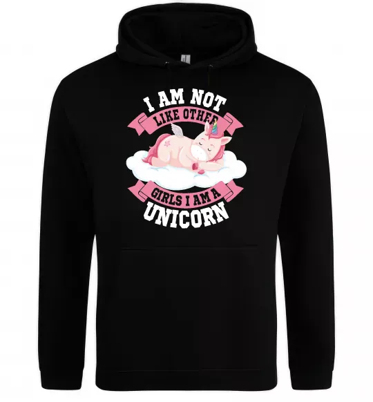 Женская толстовка (худи) I am not like other girls Черный фото