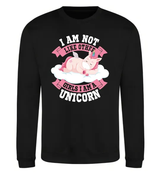 Свитшот I am not like other girls Черный фото