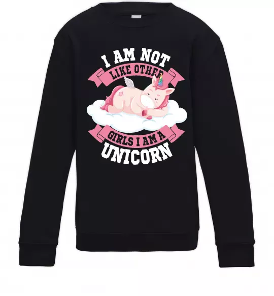 Детский Свитшот I am not like other girls Черный фото