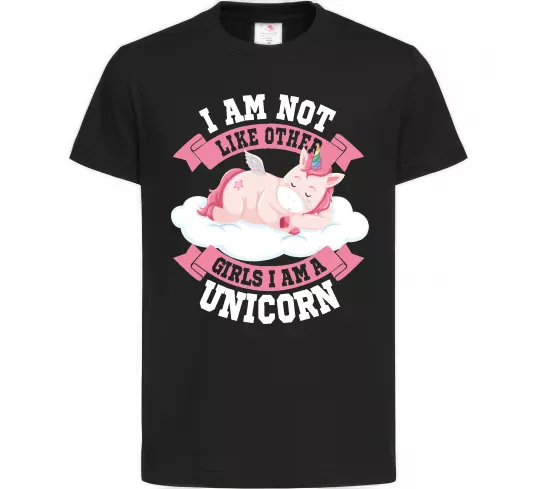 Детская футболка I am not like other girls Черный фото
