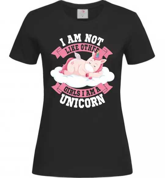 Женская футболка I am not like other girls Черный фото