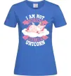 Женская футболка I am not like other girls Ярко-синий фото