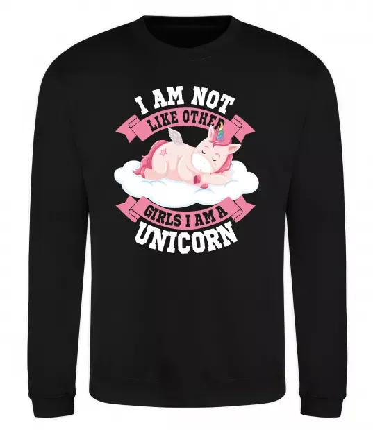 Свитшот I am not like other girls Черный фото