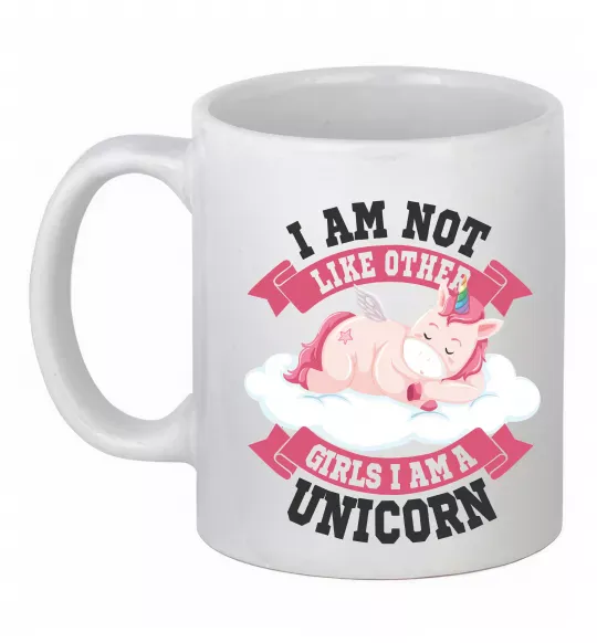 Чашка керамическая I am not like other girls Белый фото