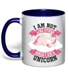 Чашка з кольоровою ручкою I am not like other girls Глибокий темно-синій фото