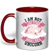 Чашка з кольоровою ручкою I am not like other girls Червоний фото