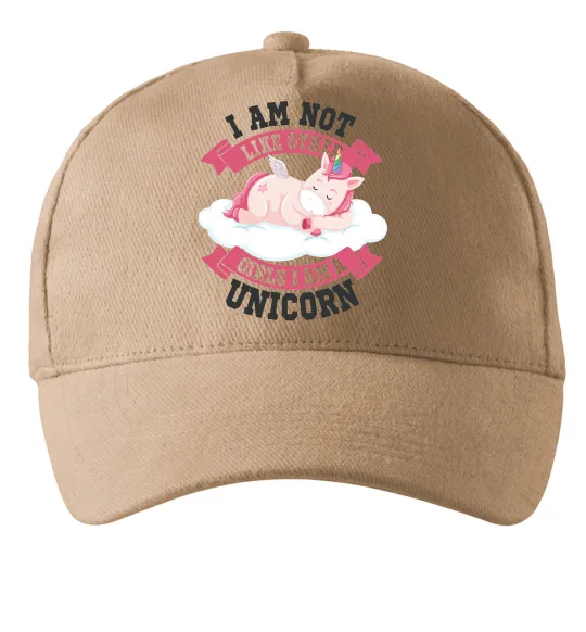 Кепка I am not like other girls Пісочний фото