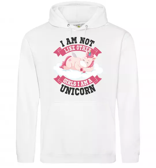 Женская толстовка (худи) I am not like other girls Белый фото