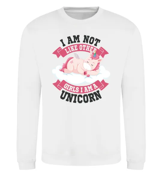 Свитшот I am not like other girls Белый фото