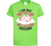 Детская футболка I am not like other girls Лаймовый фото