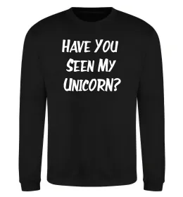 Свитшот Have you seen my unicorn Черный фото