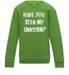 Детский Свитшот Have you seen my unicorn Лаймовый фото