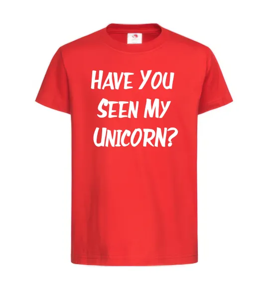 Дитяча футболка Have you seen my unicorn Червоний фото