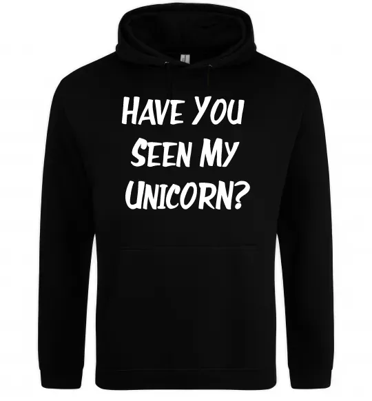 Женская толстовка (худи) Have you seen my unicorn Черный фото