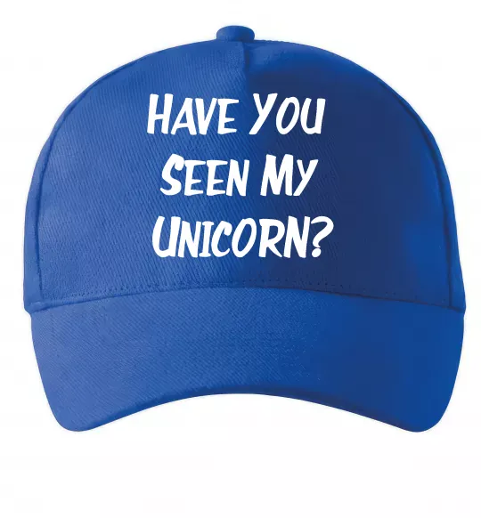 Кепка Have you seen my unicorn Ярко-синий фото