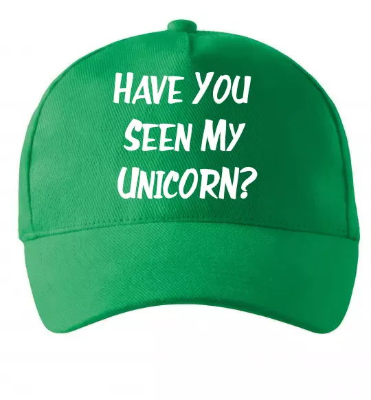 Кепка Have you seen my unicorn Зеленый фото