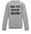 Детский Свитшот Have you seen my unicorn Серый меланж фото