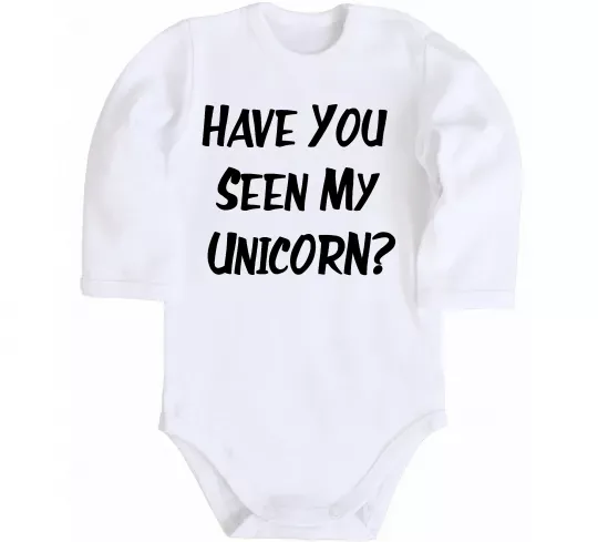 Детский боди Have you seen my unicorn Белый фото
