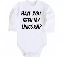 Дитячий бодік Have you seen my unicorn Білий фото