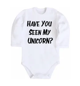 Дитячий бодік Have you seen my unicorn Білий фото