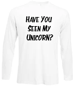 Лонгслив Have you seen my unicorn Белый фото