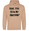 Женская толстовка (худи) Have you seen my unicorn Песочный фото