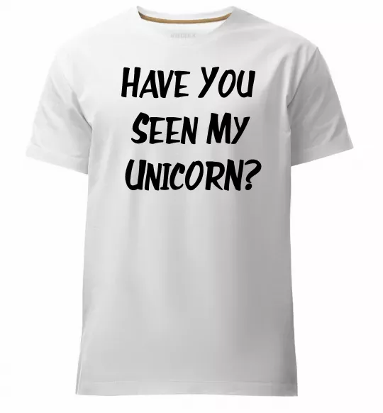 Чоловіча преміум футболка Have you seen my unicorn Білий фото