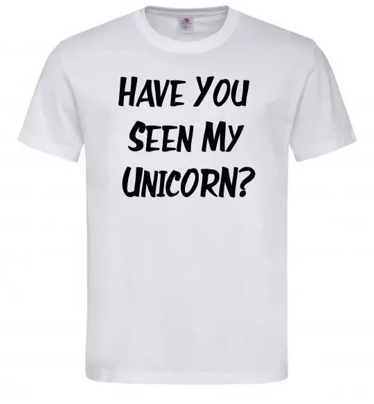 Мужская футболка Have you seen my unicorn Белый фото