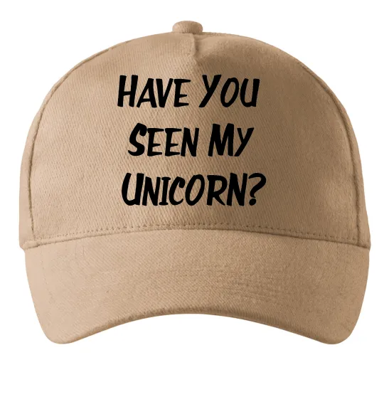 Кепка Have you seen my unicorn Пісочний фото