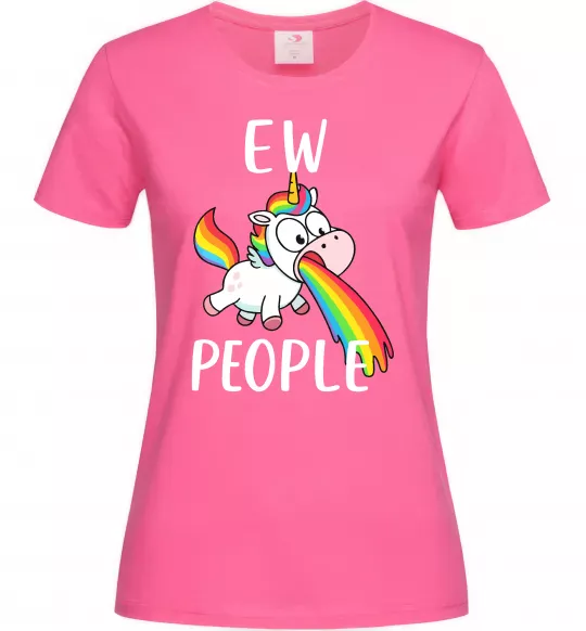 Женская футболка Ew people Ярко-розовый фото