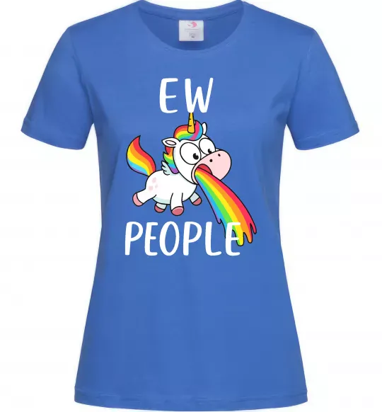 Женская футболка Ew people Ярко-синий фото