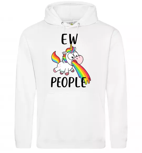 Мужская толстовка (худи) Ew people Белый фото