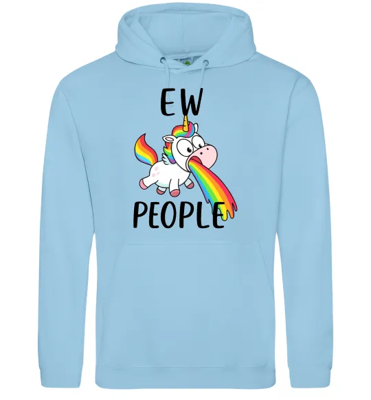 Чоловіча толстовка (худі) Ew people Блакитний фото
