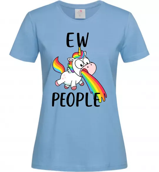 Женская футболка Ew people Голубой фото