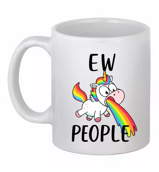 Чашка керамічна Ew people Білий фото