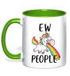 Чашка с цветной ручкой Ew people Зеленый фото