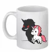 Чашка керамическая Evil unicorn Белый фото