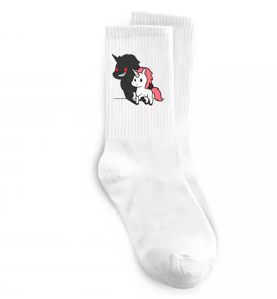 Носки Evil unicorn Белый фото