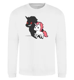 Свитшот Evil unicorn Белый фото