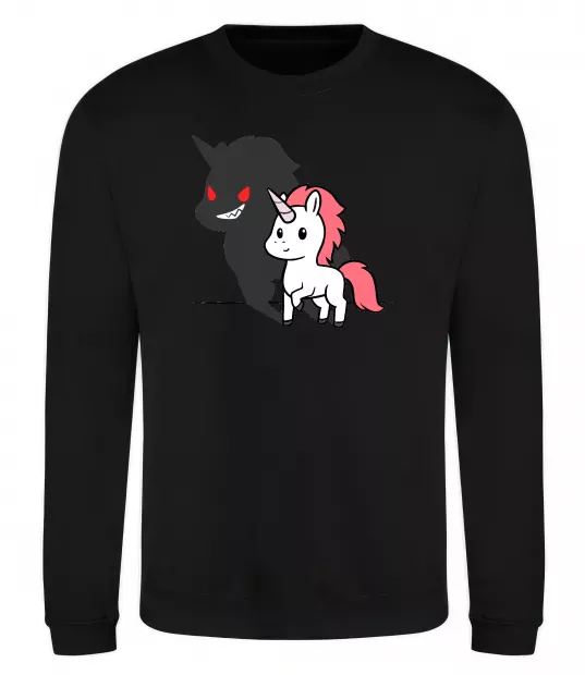 Світшот Evil unicorn Чорний фото
